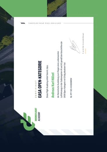 Drohnenzertifikat – EASA A1 + A3 open